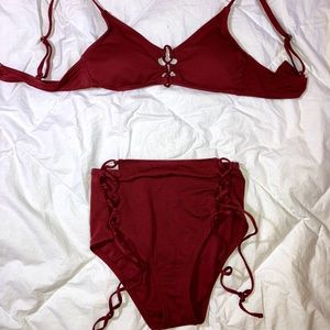 Red brown scale bikini